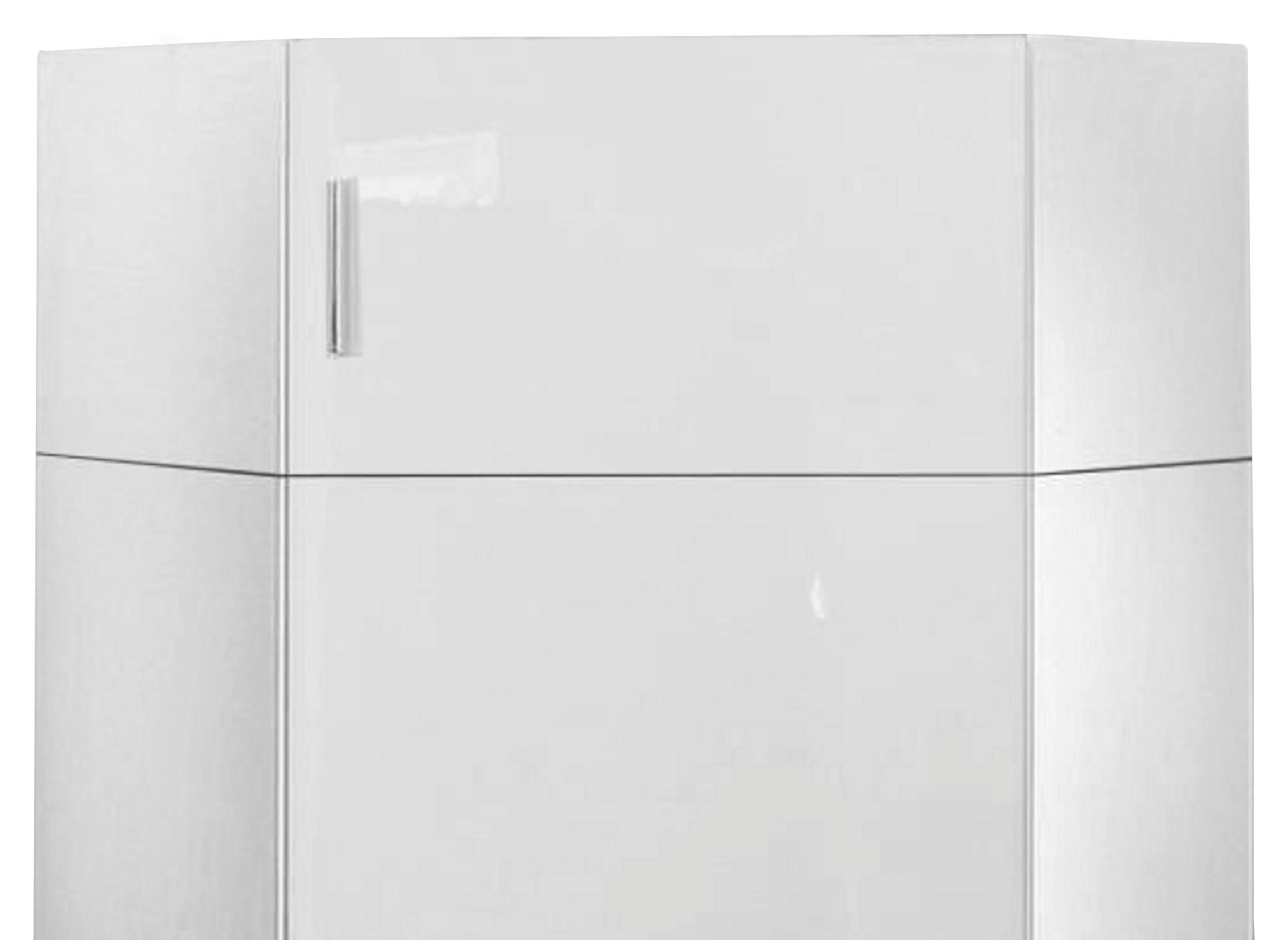 AUFSATZSCHRANK Weiß - Chromfarben/Weiß, KONVENTIONELL, Kunststoff (80/40/80cm) - Xora