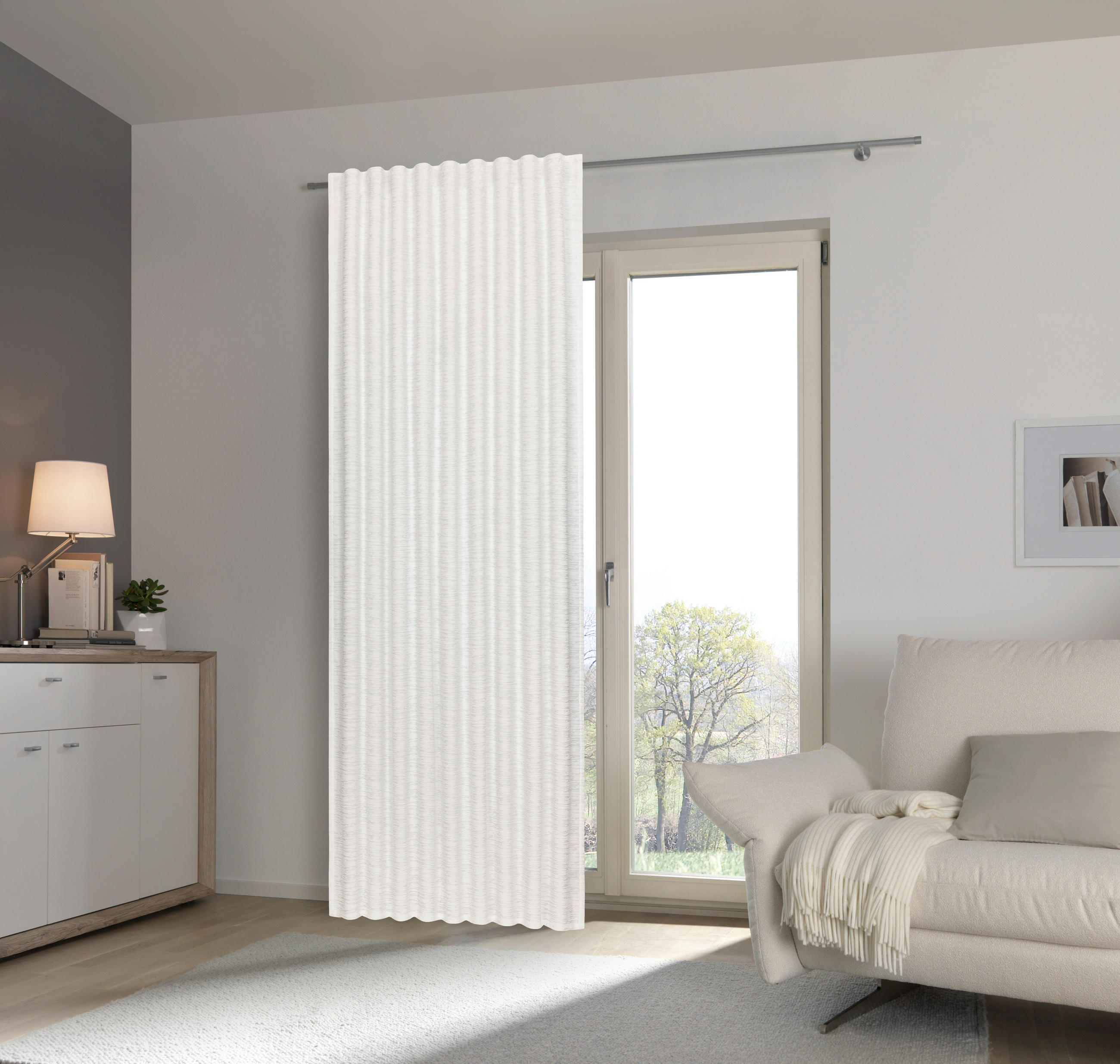 FERTIGVORHANG  blickdicht  140/245 cm   - Weiß, Design, Textil (140/245cm) - Esposa