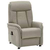 FERNSEHSESSEL Beige Lederauswahl, Stoffauswahl, Relaxfunktion, Aufstehhilfe  - Beige, Konventionell, Leder/Kunststoff (74/107/84cm) - Valdera