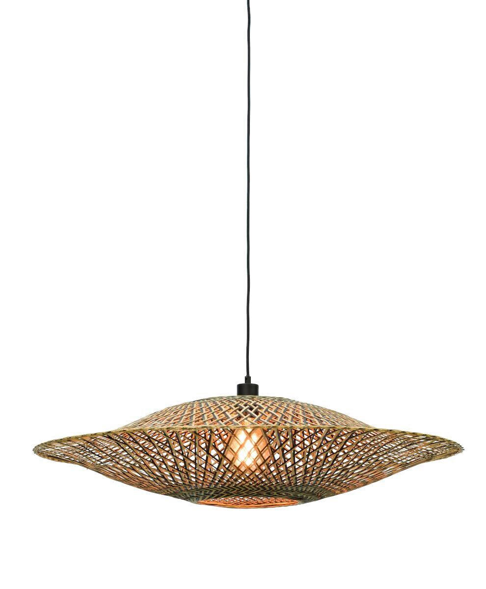 HÄNGELEUCHTE GOOD&MOJO 87/20 cm   - Hellbraun/Schwarz, Natur, Naturmaterialien (87/20cm) - Good & Mojo