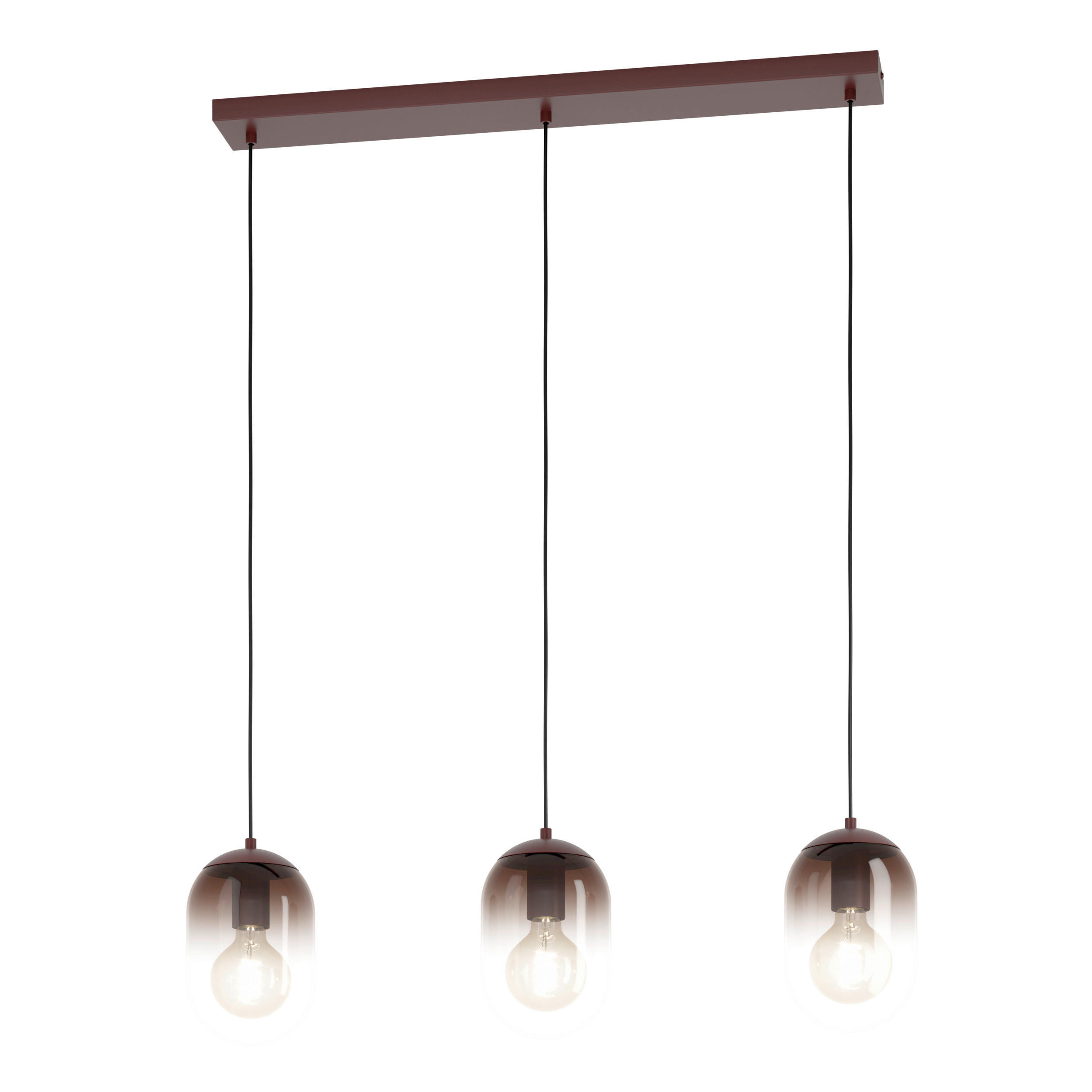 HÄNGELEUCHTE 85/15/110 cm  - Orange, Design, Glas (85/15/110cm) - Eglo