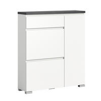 SCHUHSCHRANK  in 95/109/27 cm  - Silberfarben/Weiß, MODERN (95/109/27cm)
