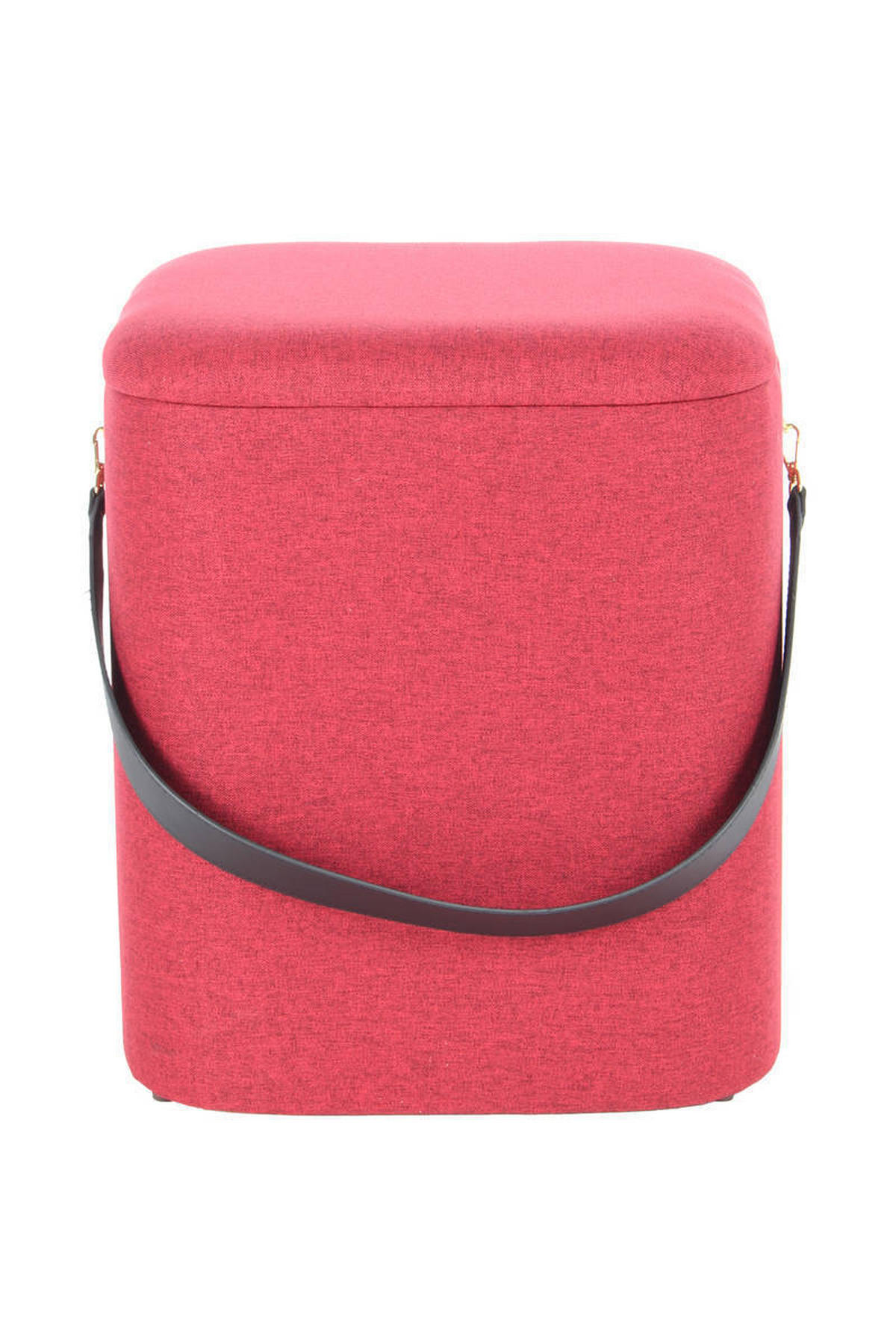 HOCKERSET in Rot, Schwarz  - Rot/Schwarz, Basics, Kunststoff/Textil (29,5+35,5cm) - Kayoom