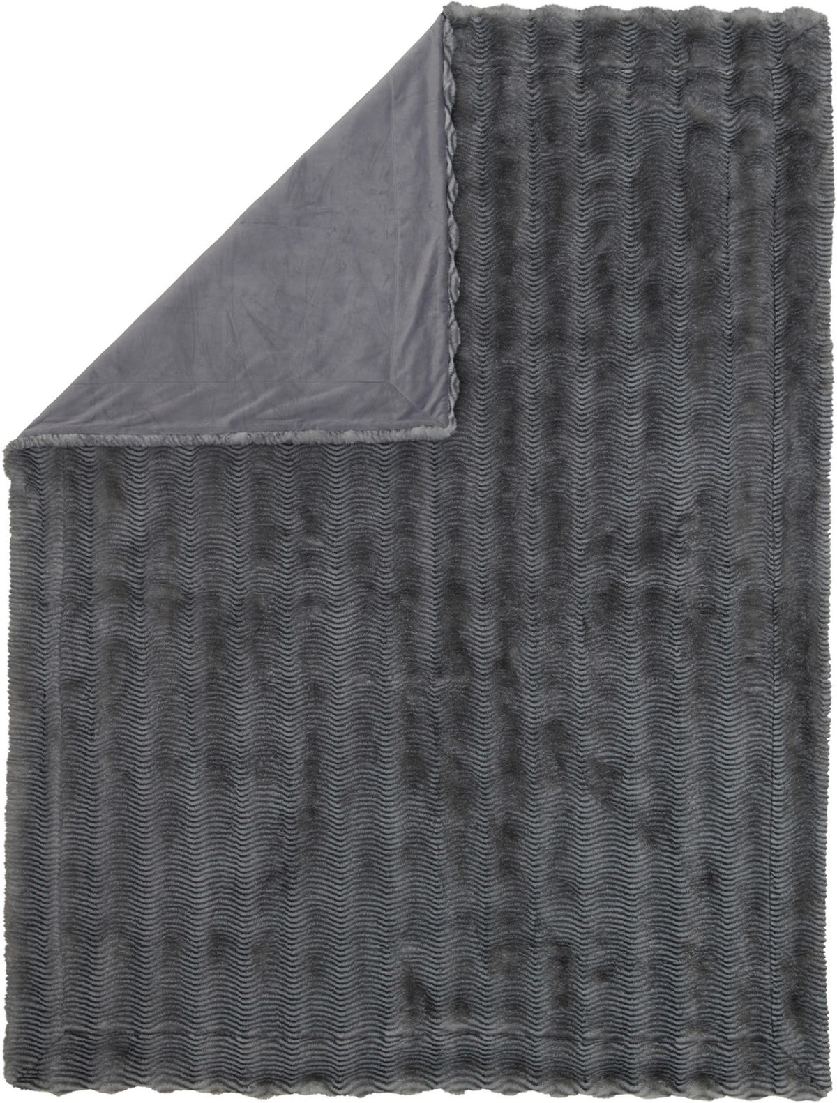FELLDECKE 150/200 cm  - Schwarz/Weiß, Basics, Textil (150/200cm) - Dieter Knoll