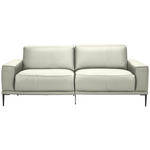 2,5-SITZER  in Echtleder Weiß   - Schwarz/Weiß, Design, Leder/Metall (200/102/92cm) - Johann Jakob