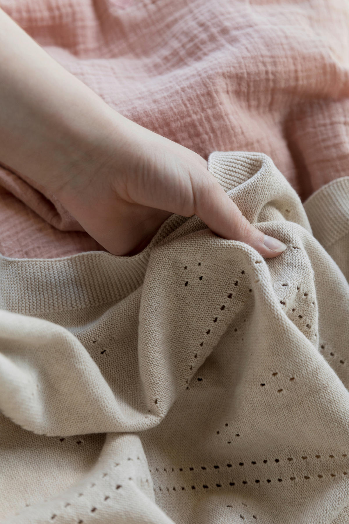 KUSCHELDECKE 24/24 cm  - Creme, Design, Textil (24/24cm)