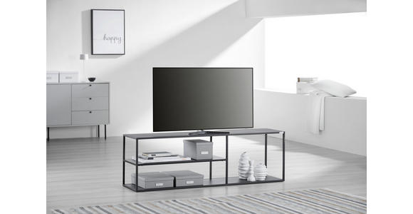 TV-ELEMENT Metall Schwarz  - Schwarz, Trend, Metall (140/45/35cm) - Carryhome