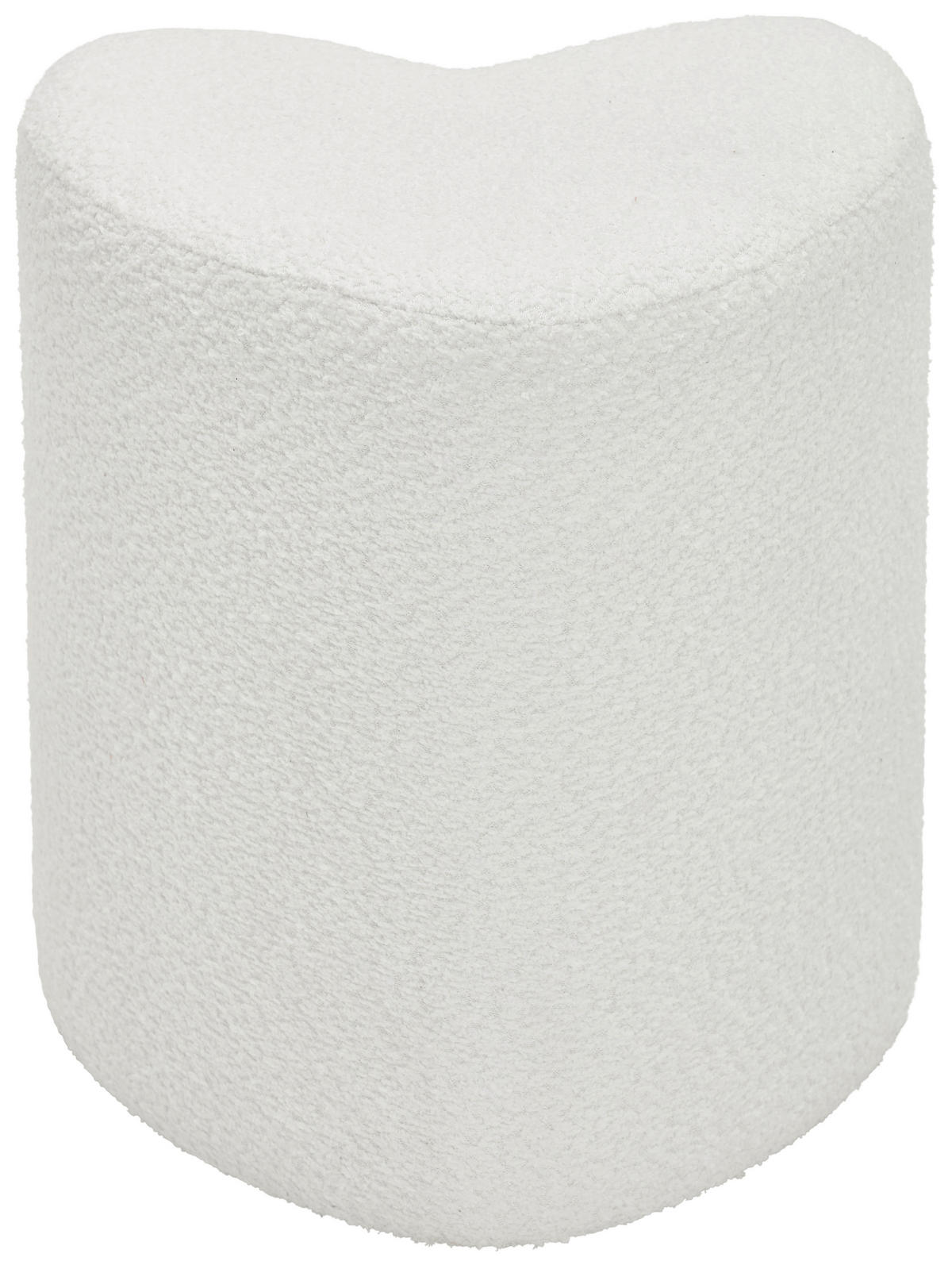 HOCKER Vliesstoff, Bouclé Weiß  - Weiß, Trend, Textil (41/44/41cm) - Xora