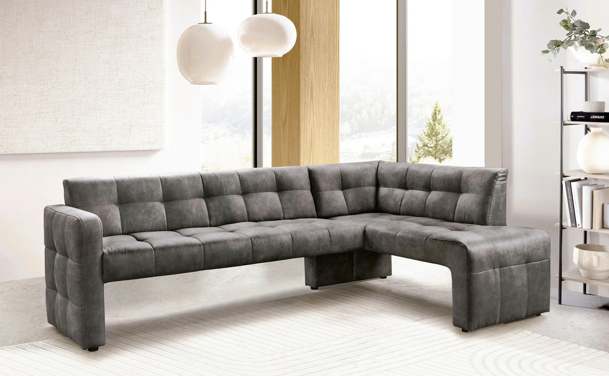 KLUPA KUTNA  antracit  drvo, tekstil, drvni materijal      - crna/antracit, Moderno, drvni materijal/drvo (245/157cm) - Livetastic