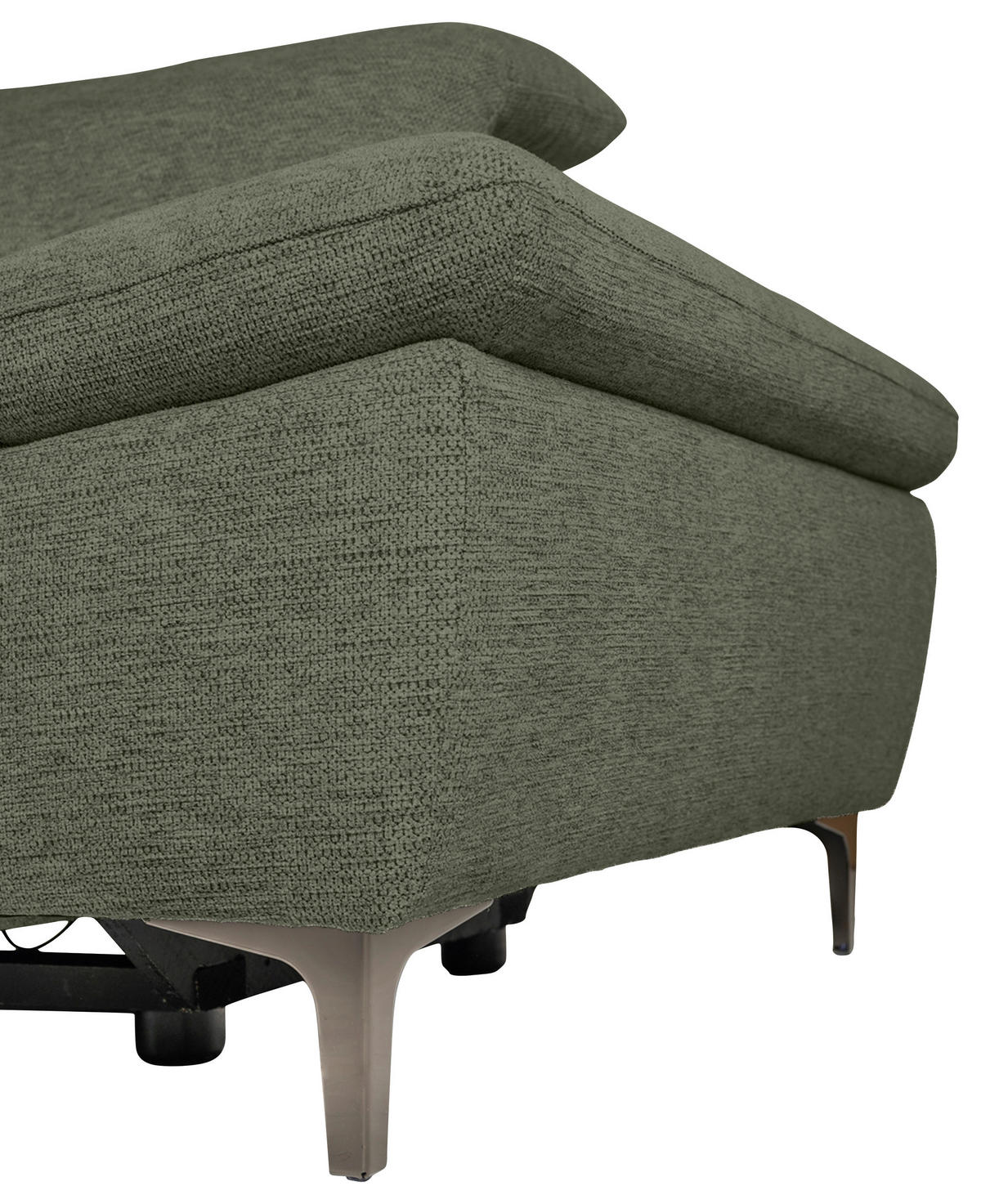 ECKSOFA Dunkelgrün Webstoff  - Dunkelgrün/Schwarz, KONVENTIONELL, Textil/Metall (225/288cm) - Carryhome