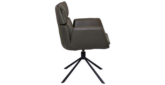 ARMLEHNSTUHL  in Eisen Mikrofaser  - Schwarz/Grün, Design, Textil/Metall (60/92/67cm) - Novel