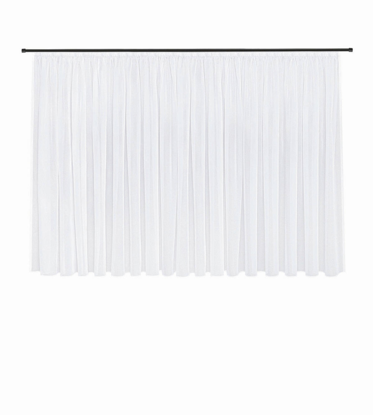 FERTIGSTORE  transparent  600/175 cm   - Weiß, Basics, Textil (600/175cm)