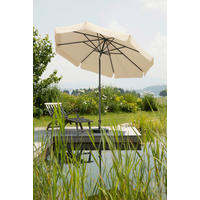 SONNENSCHIRM   - Anthrazit/Naturfarben, Basics, Textil/Metall (270/250/270cm) - Schneider