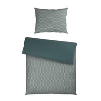 WENDEBETTWÄSCHE Mavie Satin 140/200 cm  - Grün, KONVENTIONELL, Textil (140/200cm) - Novel