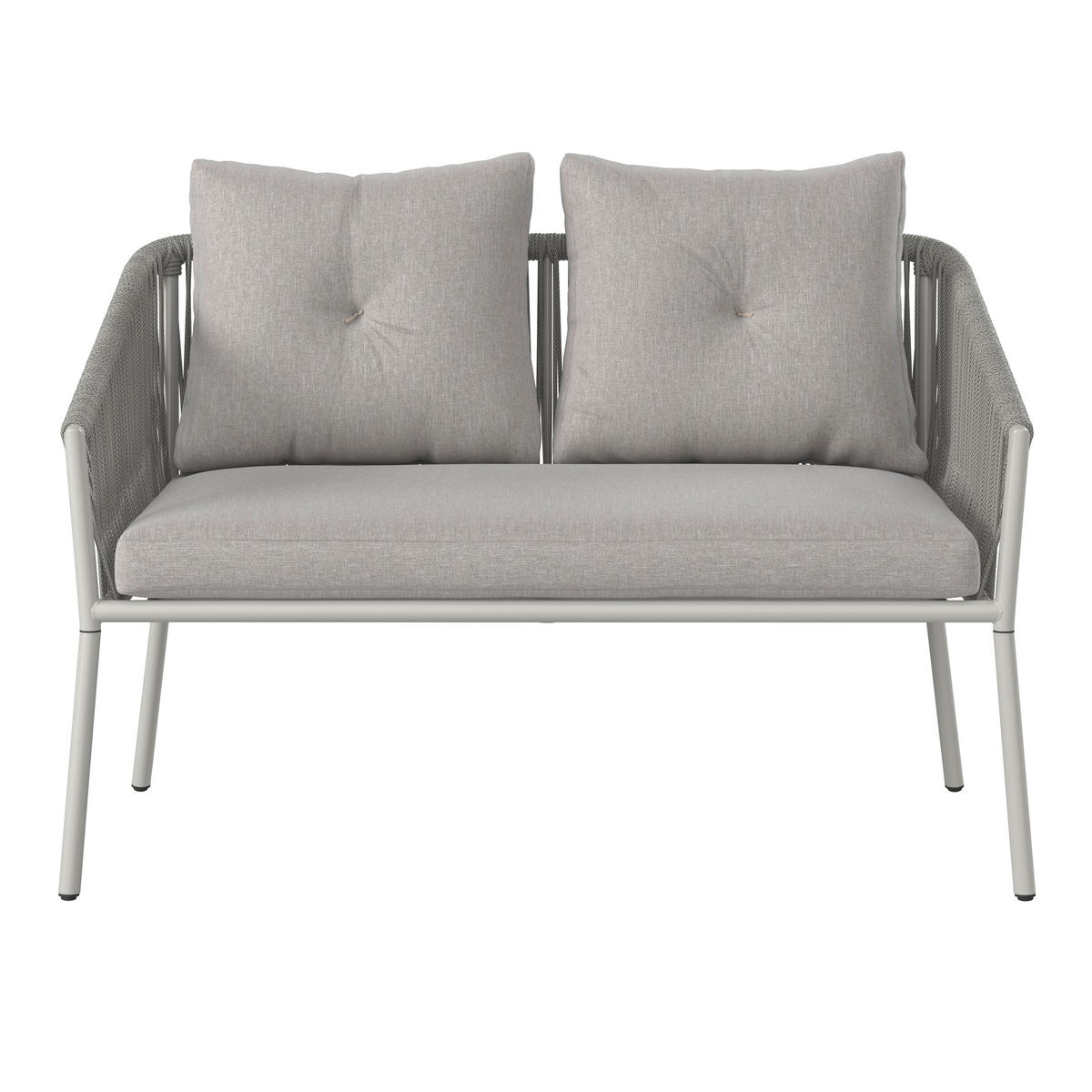 GARTENSET 4-teilig  - Dunkelgrau/Beige, MODERN, Textil/Metall - Ambia Garden