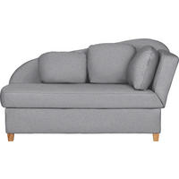 LIEGE  in Flachgewebe Grau  - Grau, LIFESTYLE, Holz/Textil (180/97/85cm) - Novel