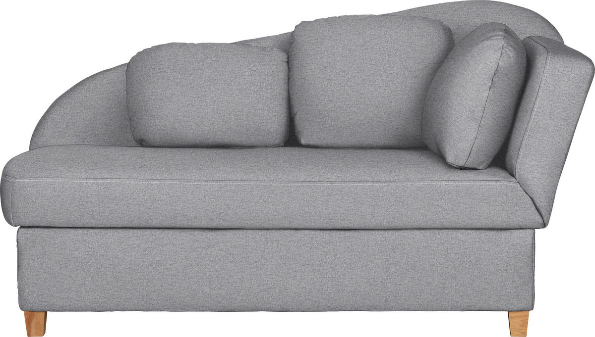 LIEGE  in Flachgewebe Grau  - Grau, LIFESTYLE, Holz/Textil (180/97/85cm) - Novel