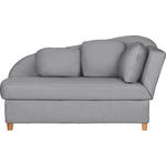 LIEGE  in Flachgewebe Grau  - Grau, LIFESTYLE, Holz/Textil (180/97/85cm) - Novel