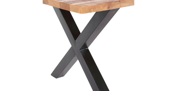 ESSTISCH in Holz 160/90/76 cm  - Schwarz/Naturfarben, LIFESTYLE, Holz/Metall (160/90/76cm) - Landscape