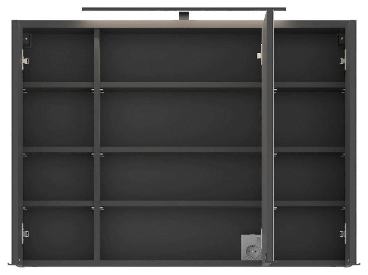 SPIEGELSCHRANK 100/72,6/19,7 cm  - Anthrazit, MODERN, Glas/Holzwerkstoff (100/72,6/19,7cm) - MID.YOU