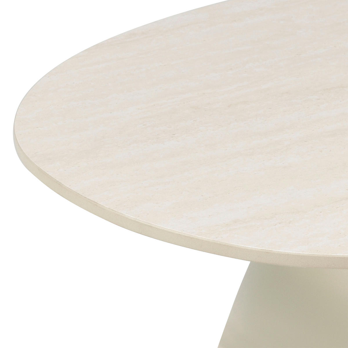 BEISTELLTISCH 49/43/48 cm Beige oval  - Beige, Design, Stein/Metall (49/43/48cm) - Stylife