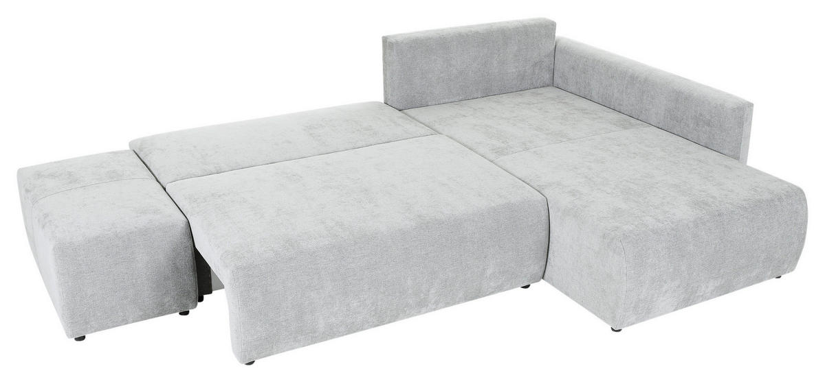 KUTNA GARNITURA tekstil  svijetlo siva   - svijetlo siva/crna, Konvencionalno, tekstil/plastika (295/200cm) - Carryhome