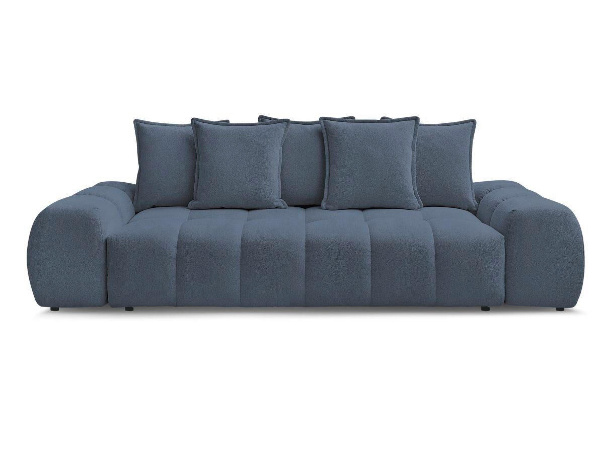 SCHLAFSOFA EVEREST  mit Armteil links, Armteil rechts Flachgewebe Dunkelblau  - Schwarz/Dunkelblau, MODERN, Kunststoff/Textil (278/115/90cm) - Livetastic