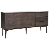 SIDEBOARD 161/76/41 cm  - mörkbrun, Design, metall/trä (161/76/41cm) - Best Price