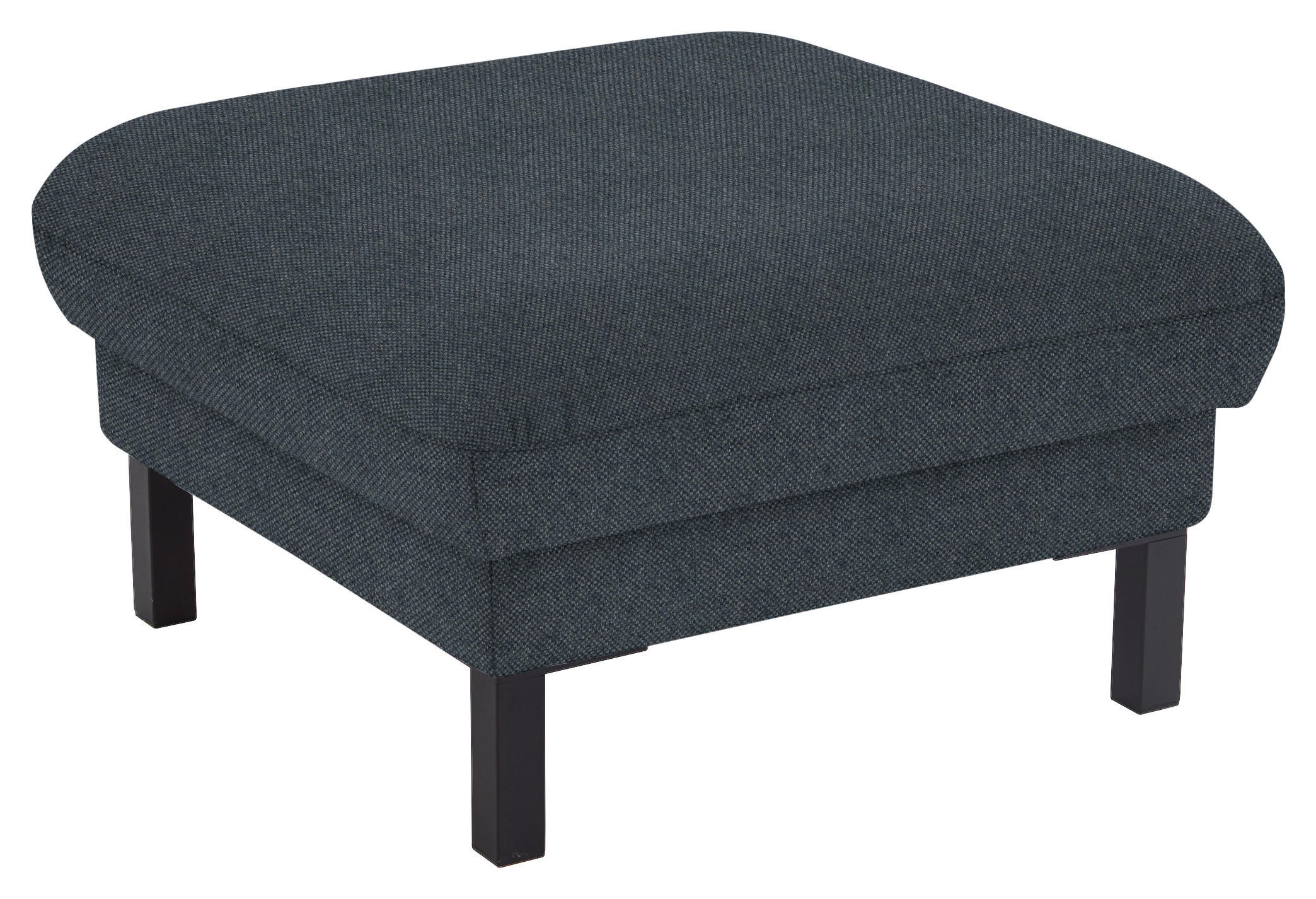 HOCKER in Textil Anthrazit  - Anthrazit/Schwarz, Design, Textil/Metall (74/46/74cm) - Pure Home Comfort