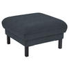 HOCKER in Textil Anthrazit  - Anthrazit/Schwarz, Design, Textil/Metall (74/46/74cm) - Pure Home Comfort