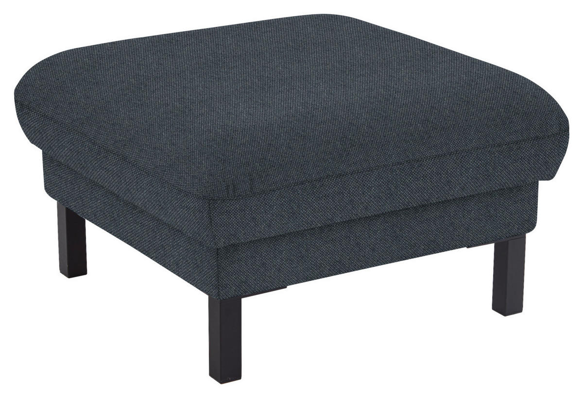 HOCKER in Textil Anthrazit  - Anthrazit/Schwarz, Design, Textil/Metall (74/46/74cm) - Pure Home Comfort
