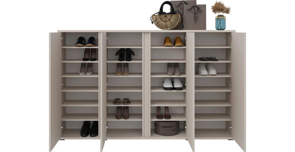 SCHUHSCHRANK 192,7/120/34 cm - Kaschmir/Anthrazit, KONVENTIONELL, Holzwerkstoff/Kunststoff (192,7/120/34cm) - Xora
