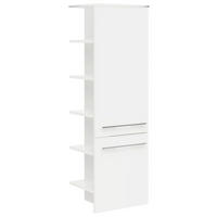 MIDISCHRANK 42,5/133,2/33 cm  - Chromfarben/Weiß Hochglanz, Design, Glas/Holzwerkstoff (42,5/133,2/33cm) - Leonardo Living