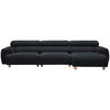 ECKSOFA in Velours Anthrazit  - Anthrazit/Buchefarben, Design, Holz/Textil (329/150cm) - Lomoco