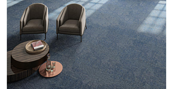TEPPICHBODEN per m² - Blau, Basics, Textil (400cm) - Esposa