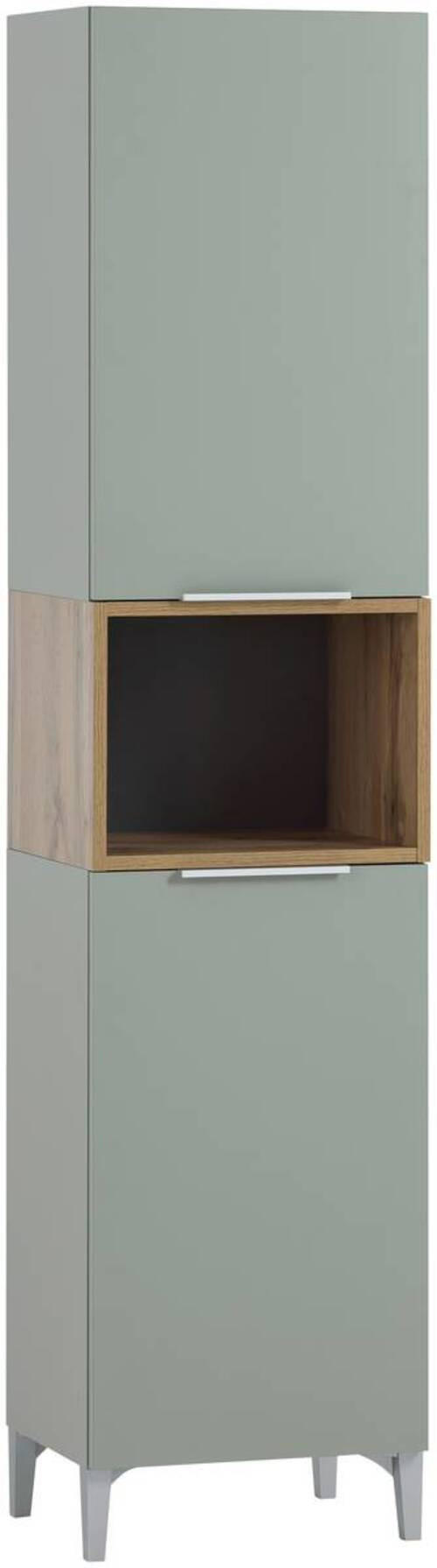 HOCHSCHRANK 40,2/175,3/31,9 cm  - Eichefarben/Pastellgrün, MODERN, Holzwerkstoff/Kunststoff (40,2/175,3/31,9cm) - Stylife