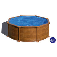 POOL-SET 2024 350/132 cm  - Braun, KONVENTIONELL, Metall (350/132cm) - Gre