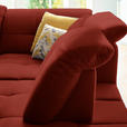 ECKSOFA in Chenille Rot  310/240 cm  - Rot/Schwarz, Design, Textil/Metall (310/240cm) - Xora