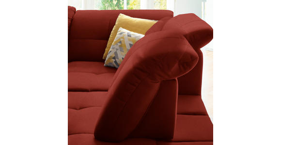 ECKSOFA in Chenille Rot 310/240 cm - Rot/Schwarz, Design, Textil/Metall (310/240cm) - Xora
