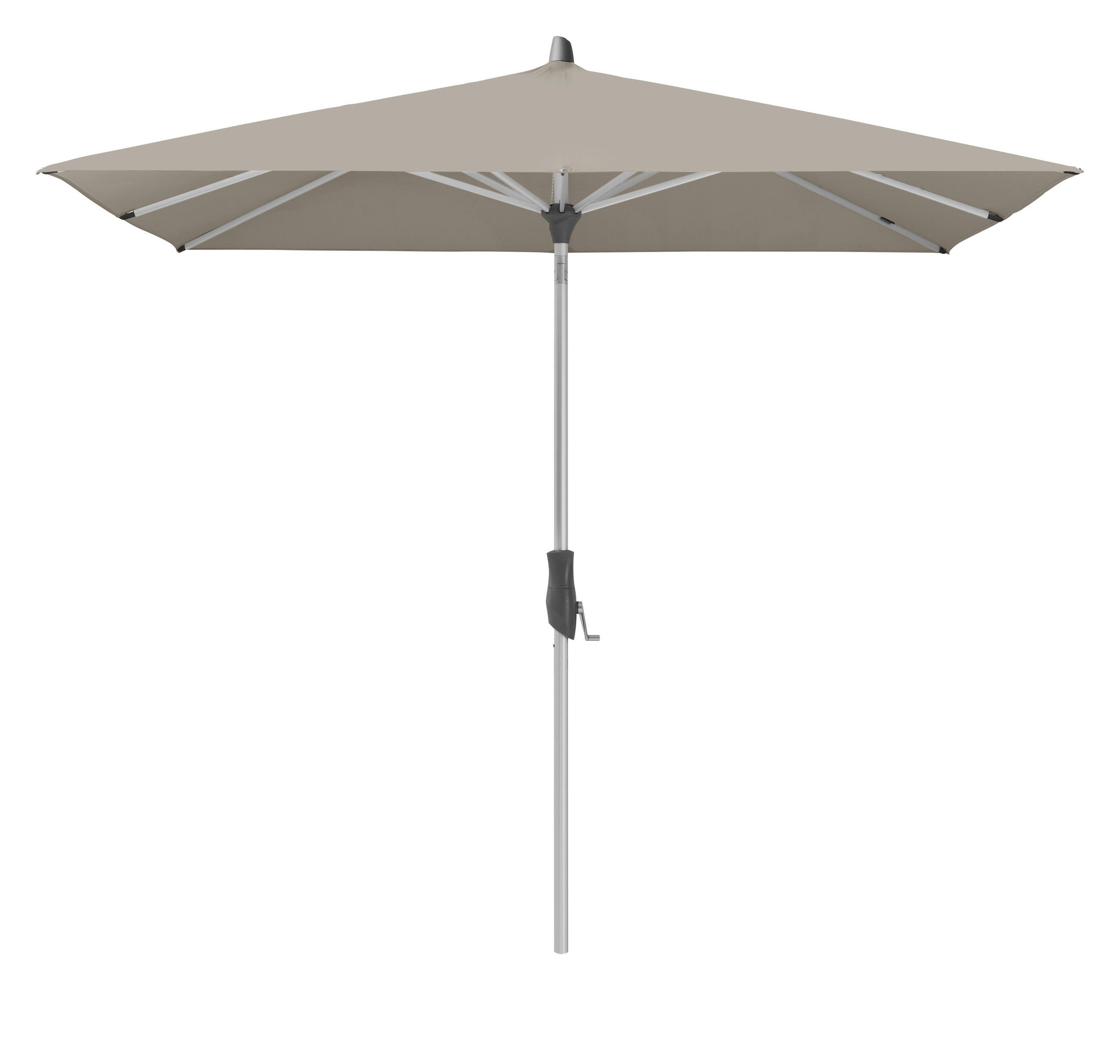 SONNENSCHIRM  250/200 cm  - Taupe/Alufarben, KONVENTIONELL, Textil/Metall (250/200cm) - Glatz