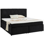 BOXSPRINGBETT 180/200 cm  in Anthrazit  - Anthrazit/Schwarz, Design, Kunststoff/Textil (180/200cm) - Xora