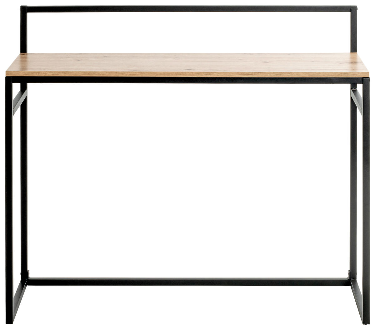 KONSOLENTISCH in Metall, Holzwerkstoff 100/30/89 cm    - Eichefarben/Schwarz, Design, Holzwerkstoff/Metall (100/30/89cm)