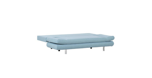 SCHLAFSOFA Flachgewebe Hellblau - Chromfarben/Schwarz, Design, Kunststoff/Textil (194/73/91cm) - Xora