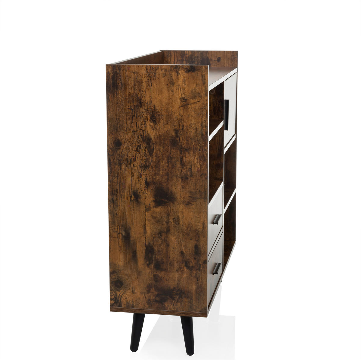 KOMMODE  in 80/90/30 cm  - Schwarz/Braun, MODERN, Holzwerkstoff/Metall (80/90/30cm) - MID.YOU