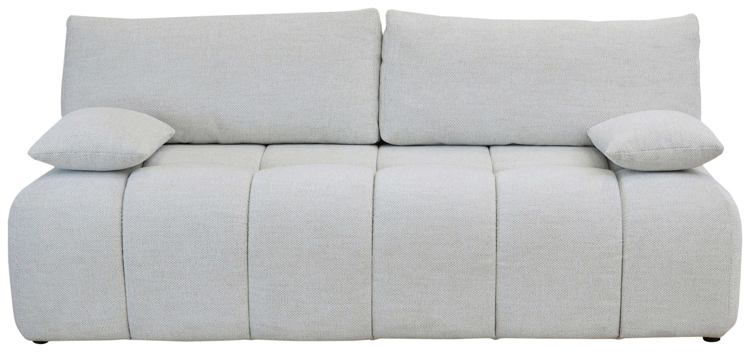 BOXSPRINGSOFA  mit Stoffauswahl, Liegefunktion, Schlafen auf Sitzhöhe, Rücken echt Chenille Ecru  - Ecru/Schwarz, MODERN, Kunststoff/Textil (210/72/105cm) - Cantus