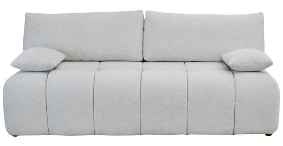 BOXSPRINGSOFA in Chenille Ecru  - Ecru/Schwarz, MODERN, Kunststoff/Textil (210/72/105cm) - Cantus