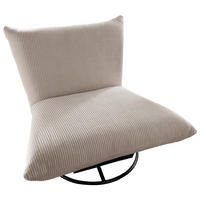 RELAXSESSEL Cord    - Beige/Schwarz, Design, Textil/Metall (100/78/96cm) - Livetastic