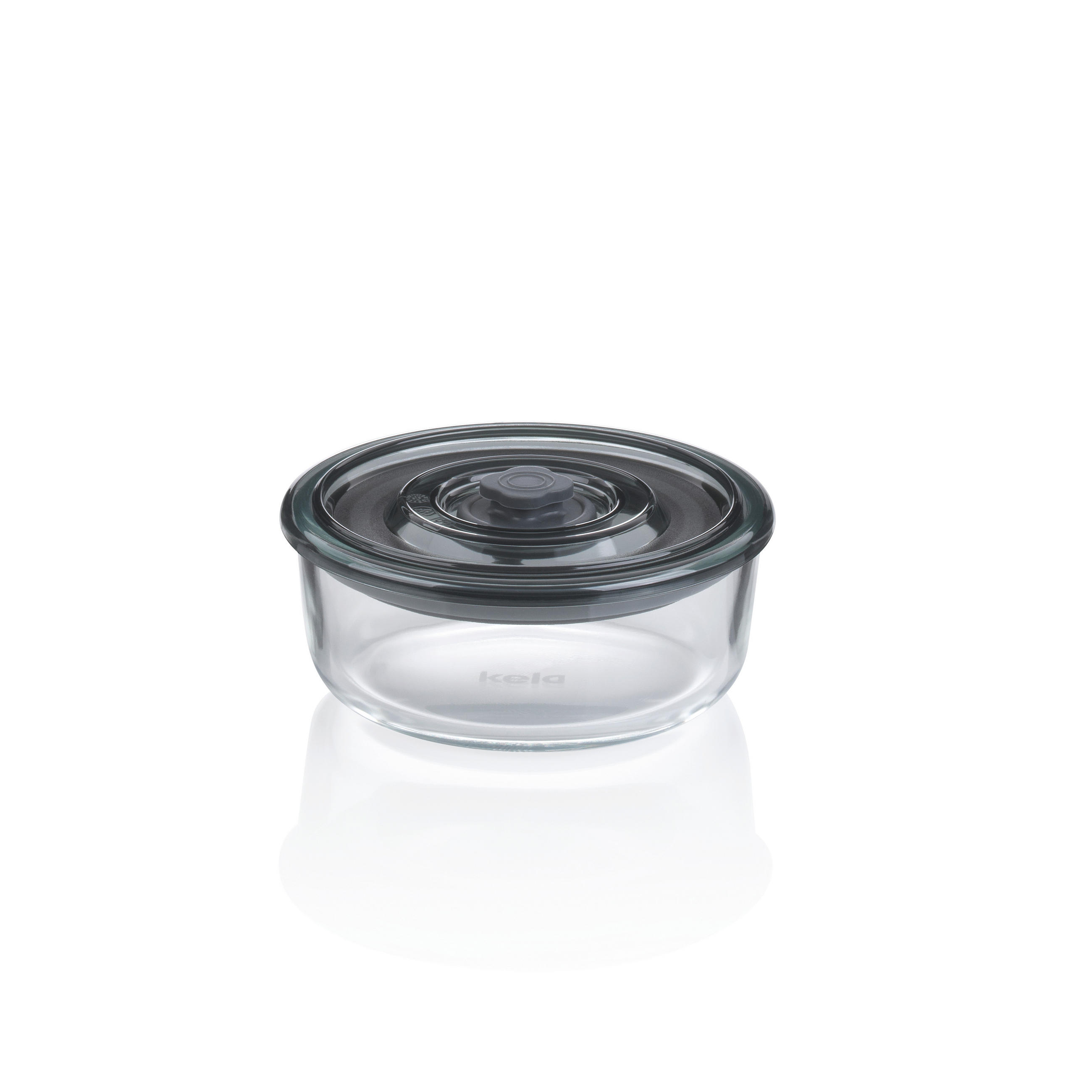 FRISCHHALTEDOSE 0,17 l  - Transparent/Grau, KONVENTIONELL, Glas/Kunststoff (11,5/4,5cm) - Kela