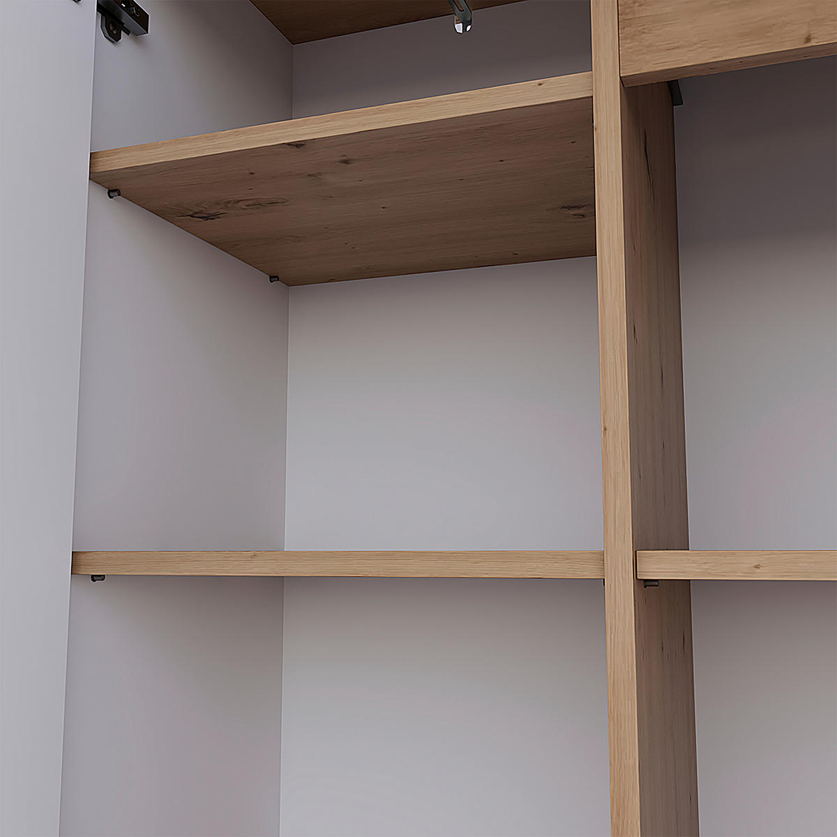 ŠIROKA KOMODA, bela, hrast artisan  - črna/bela, Moderno, umetna masa/leseni material (120/93/38cm) - Carryhome