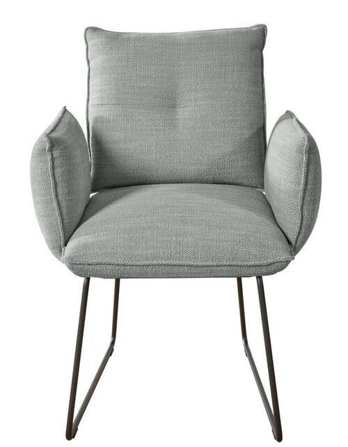 ARMLEHNSTUHL  in Stahl Struktur  - Schwarz/Grau, Design, Textil/Metall (65/90/70cm) - Dieter Knoll